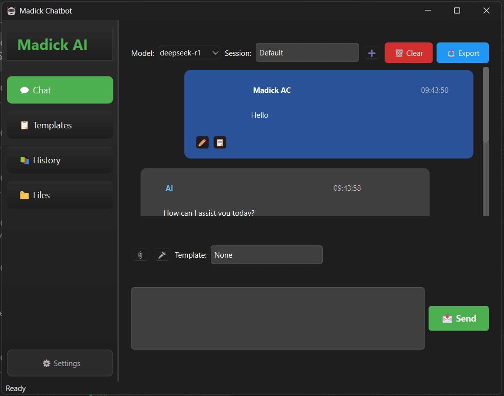 Ollama Chat-UI screenshot 1